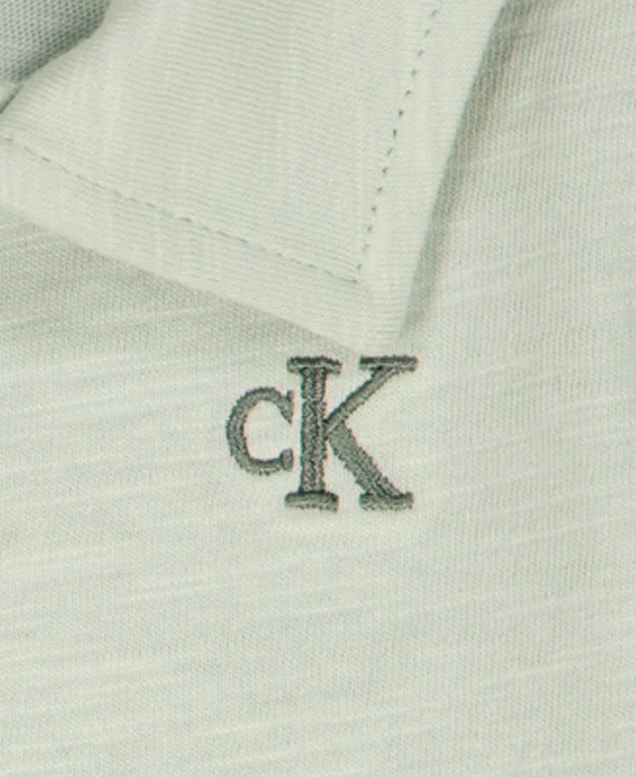 Детский боди-поло и шорты для мальчика, комплект из 2 предметов Calvin Klein, pale meadow/синий — фото 4