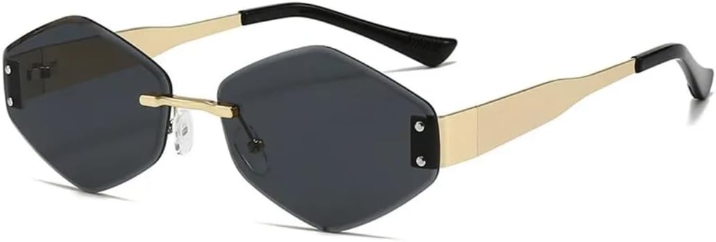 

Модные овальные солнцезащитные очки для женщин, роскошные, в винтажном стиле, с металлической оправой, в стиле панк, с защитой от УФ-излучения UV400 TOIPASTN, S15507-c1