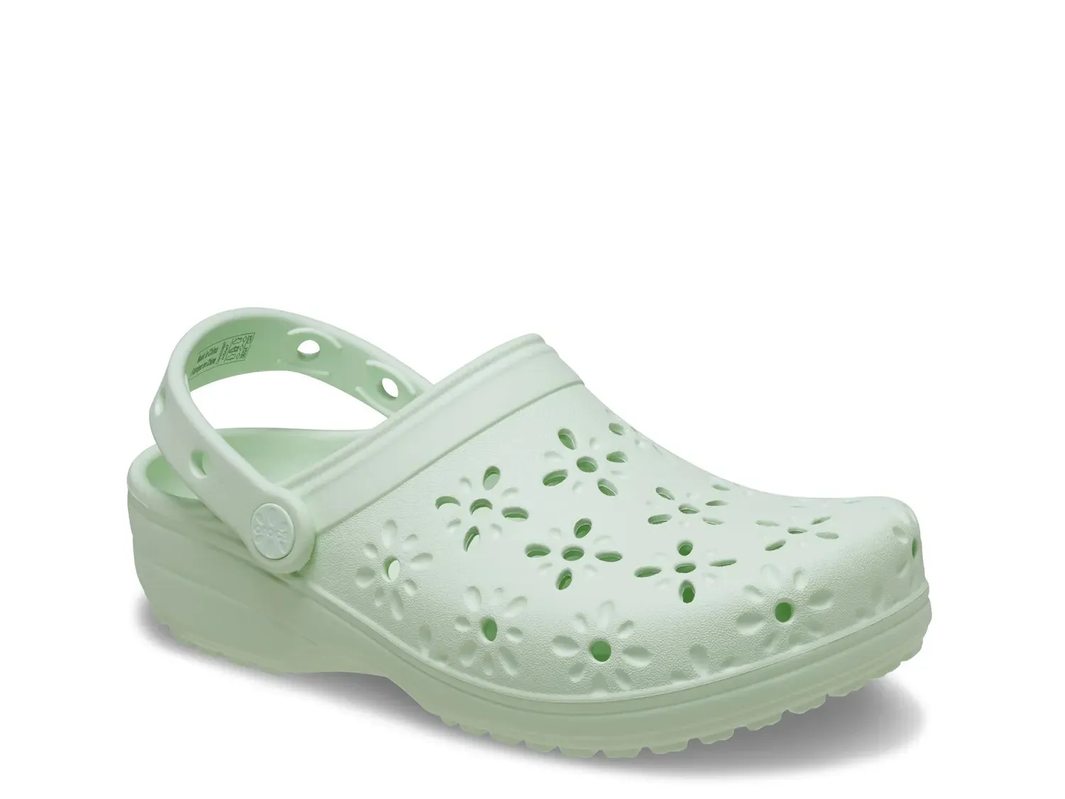 Сабо Crocs Floral Cut Out — женские, светло-зеленые