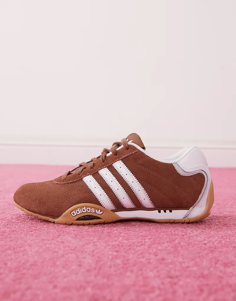 Кроссовки AdiRacer Low коричневые и белые adidas Originals — фото 2
