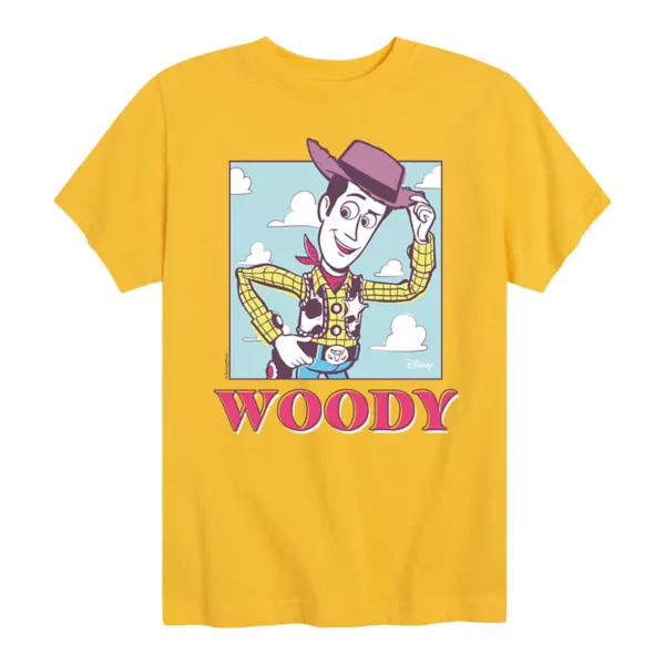 

Футболка с принтом "Вверх тормашками" Woody из "Истории игрушек" для мальчиков 8-20 Disney / Pixar, желтый