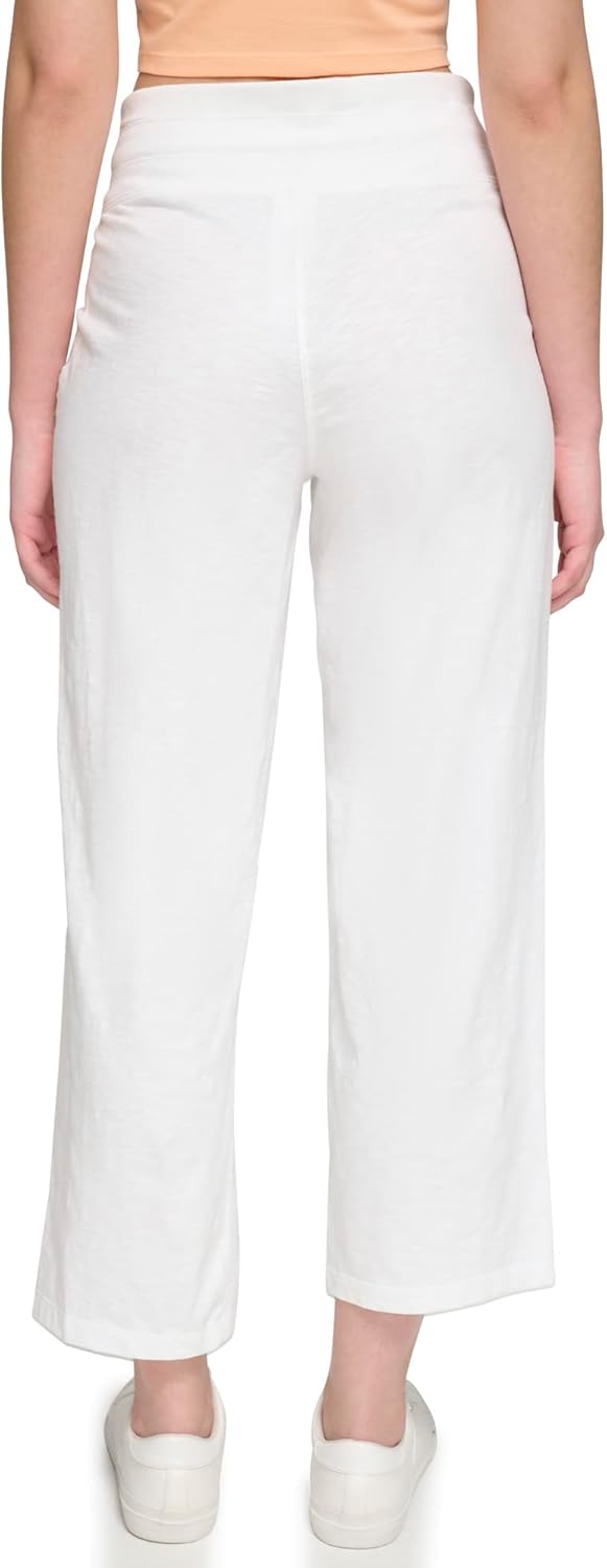 Легкие женские брюки для дома Calvin Klein, White — фото 3