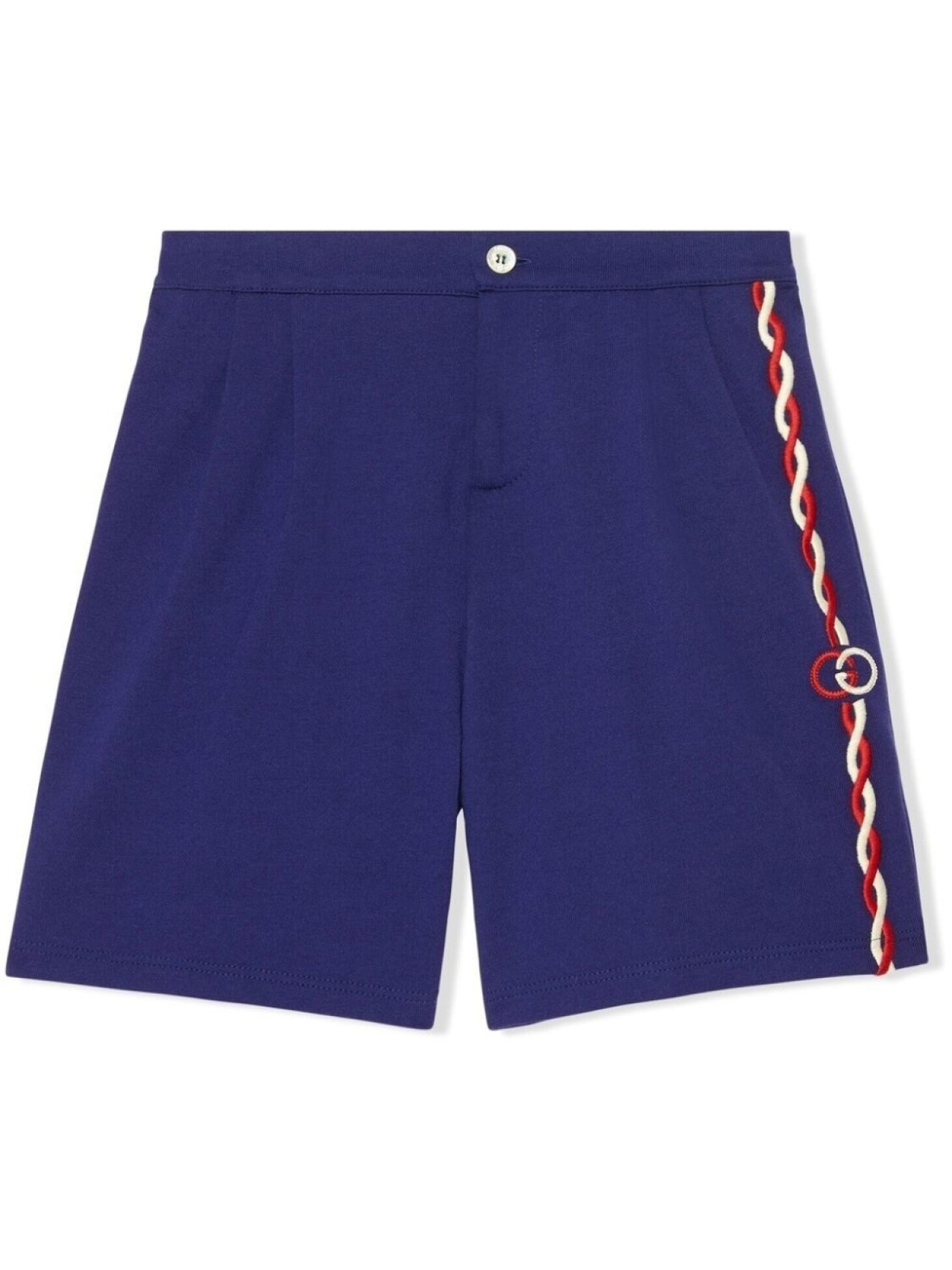 

Gucci Kids шорты с вышитым логотипом, синий