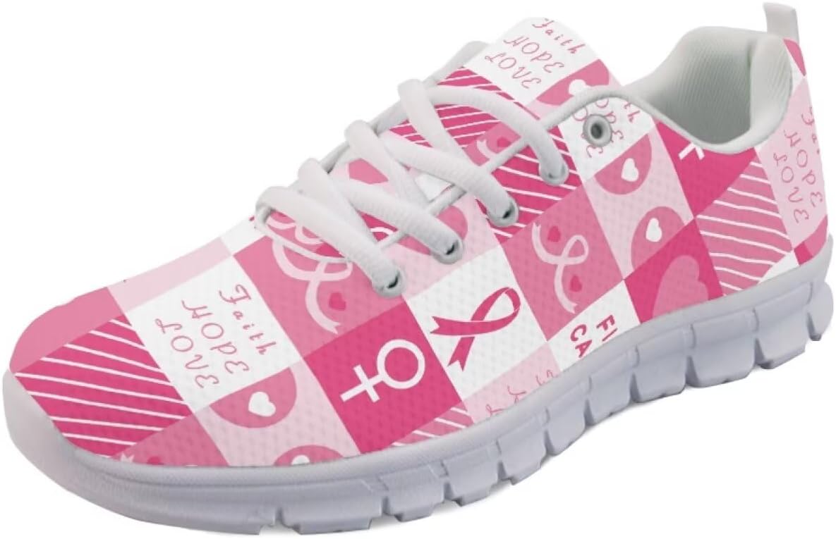 

Кроссовки Forchrinse для женщин и мужчин, дышащие, на шнуровке, для бега, повседневные, с сеткой, противоскользящие, теннисные, розовый