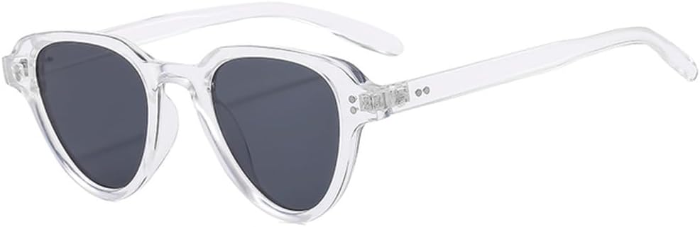 

Солнцезащитные очки в тонкой оправе, модный тренд ретро, ​​овальная оправа, высококачественные солнцезащитные очки для уличной стрельбы, универсальные очки для женщин TVTBBVV, Transparent