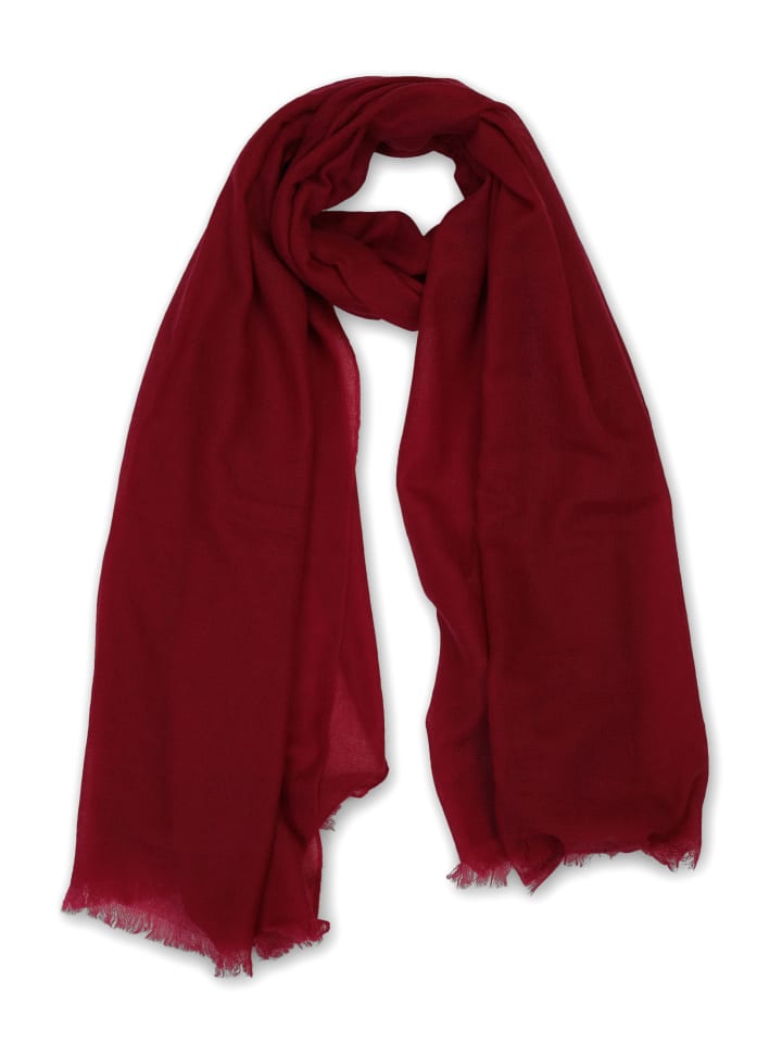 

Органический шарф большого размера в бордовом цвете CASH-MERE.CH