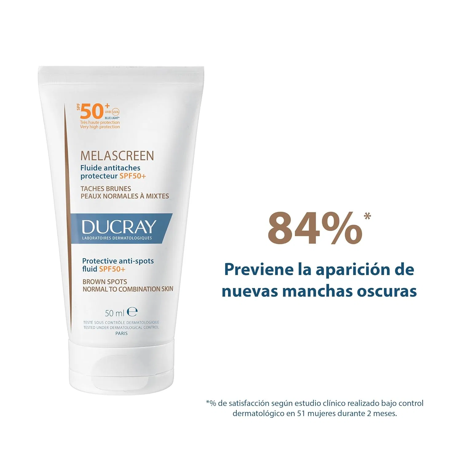Защитный флюид Ducray Melascreen Protective Fluid SPF 50+, 50 мл Ducray — фото 3