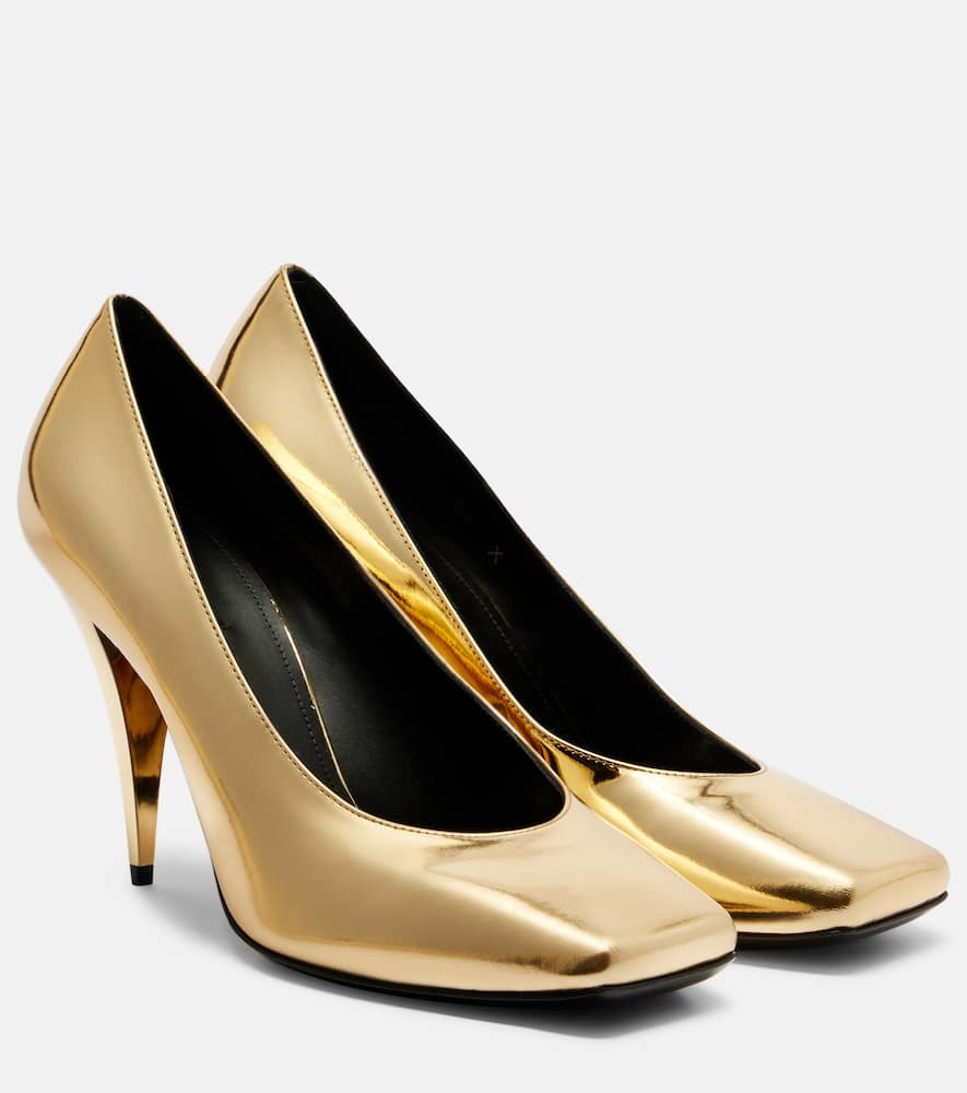 Квадратные лодочки из лаковой кожи Givenchy, Golden
