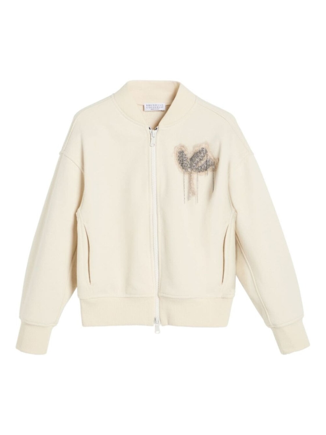 

Brunello Cucinelli Kids хлопковая толстовка, нейтральный цвет