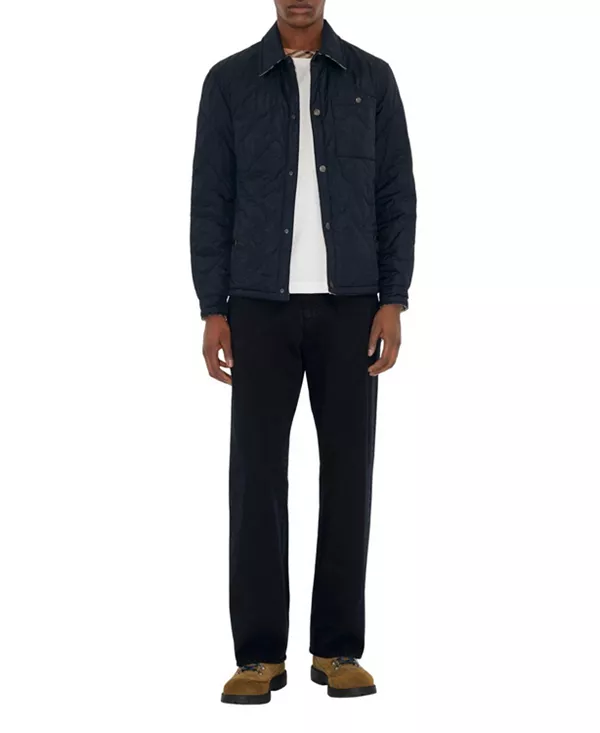 

Двусторонняя стеганая нейлоновая рубашка-куртка Burberry, синий