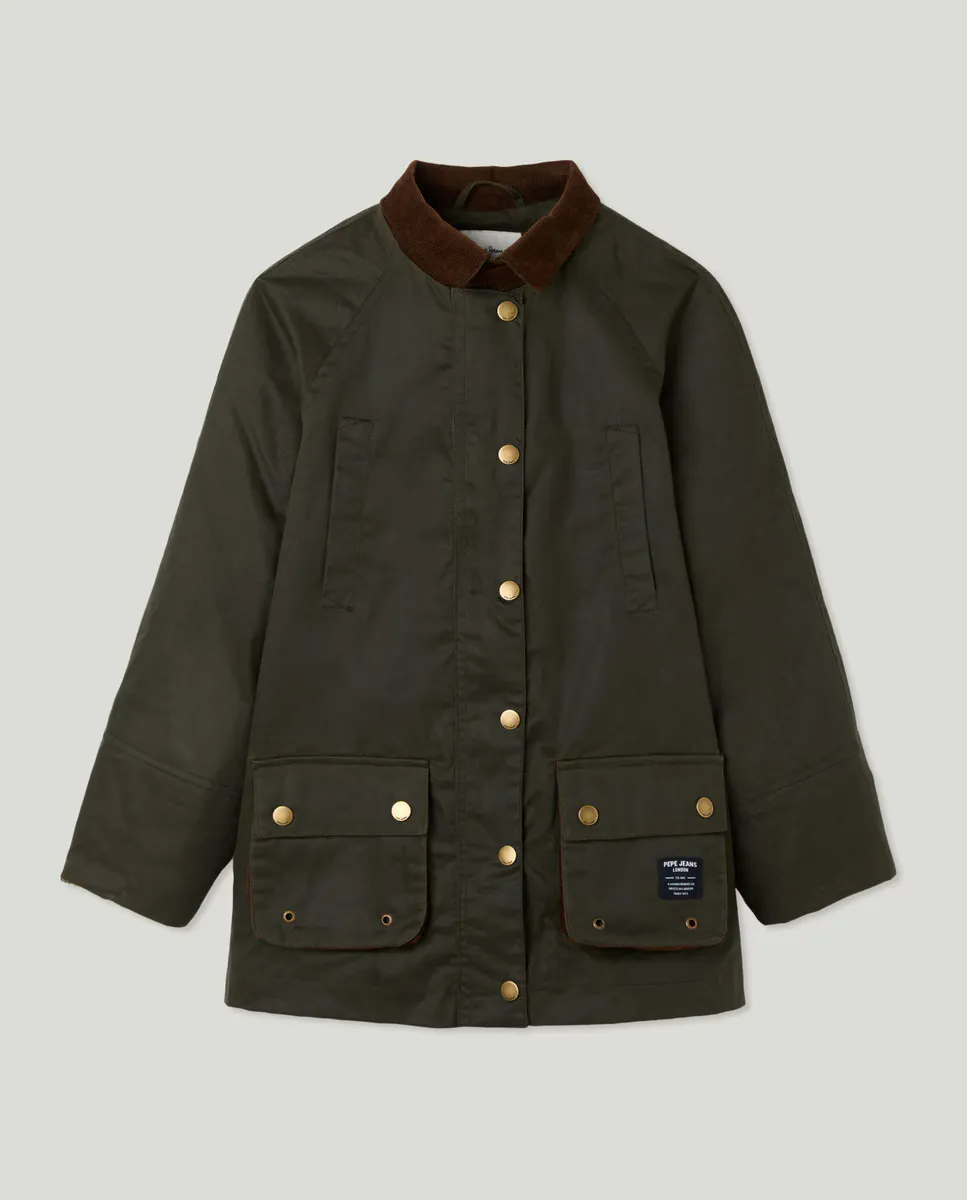 

Вощеная куртка для девочки Pepe Jeans, темно-зеленый
