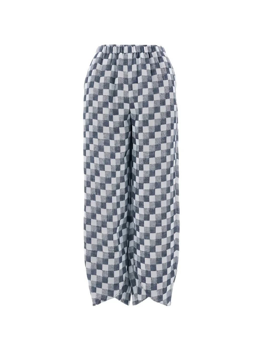 Жаккардовые брюки EMPORIO ARMANI, синий