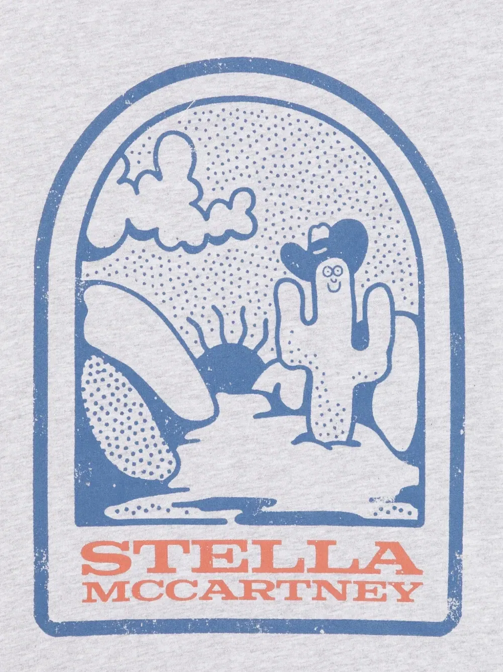 Футболка с графическим принтом Stella McCartney Kids, серый — фото 3