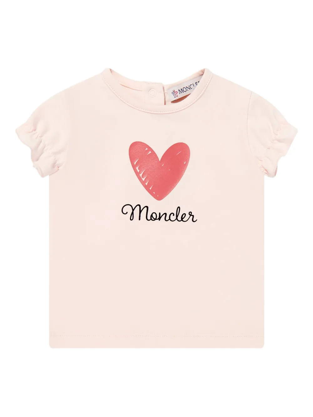 

Футболка с принтом сердца Moncler Enfant, розовый