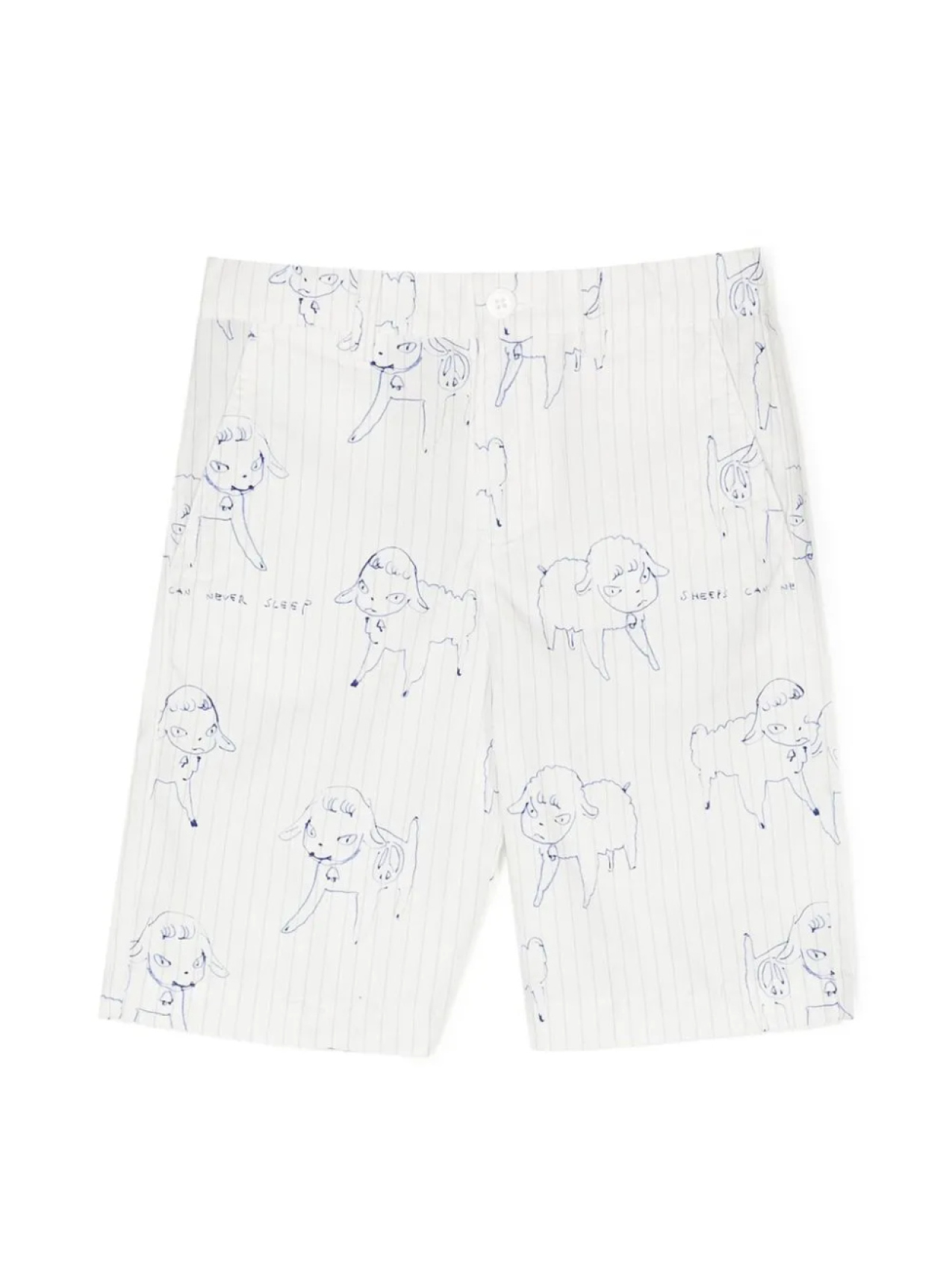 

Stella McCartney Kids шорты в тонкую полоску с принтом, белый