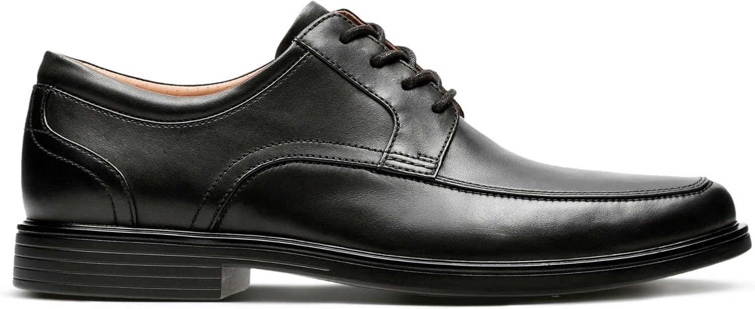 Мужские оксфорды Clarks Un Aldric Park, кожа, загар, черный/черный — фото 2