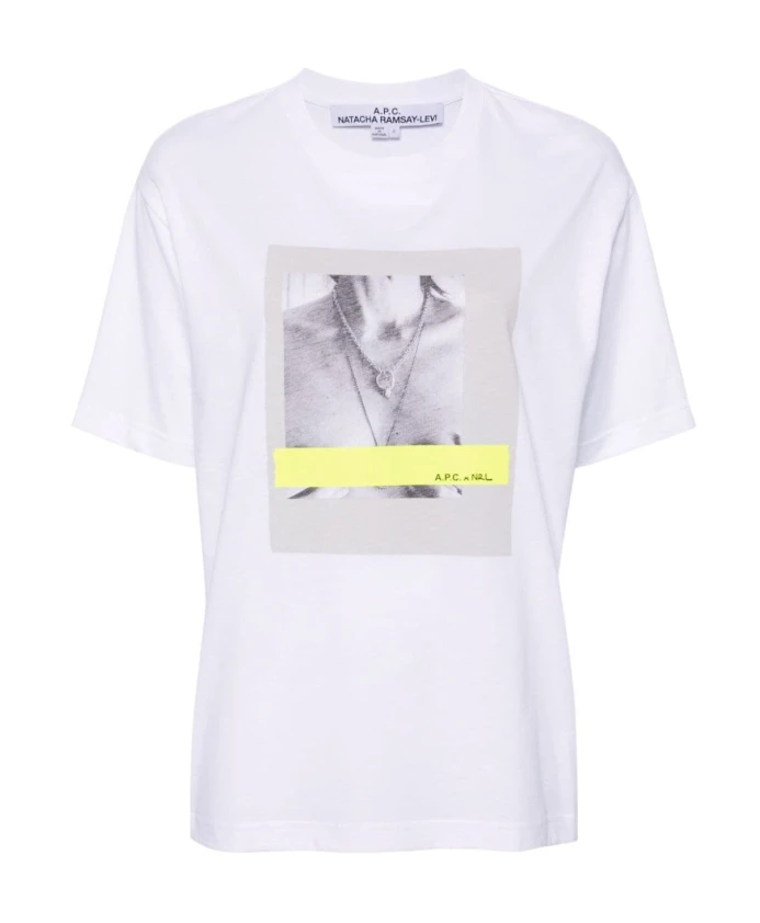

Футболка из органического хлопка с логотипом на передней части. A.P.C., белый
