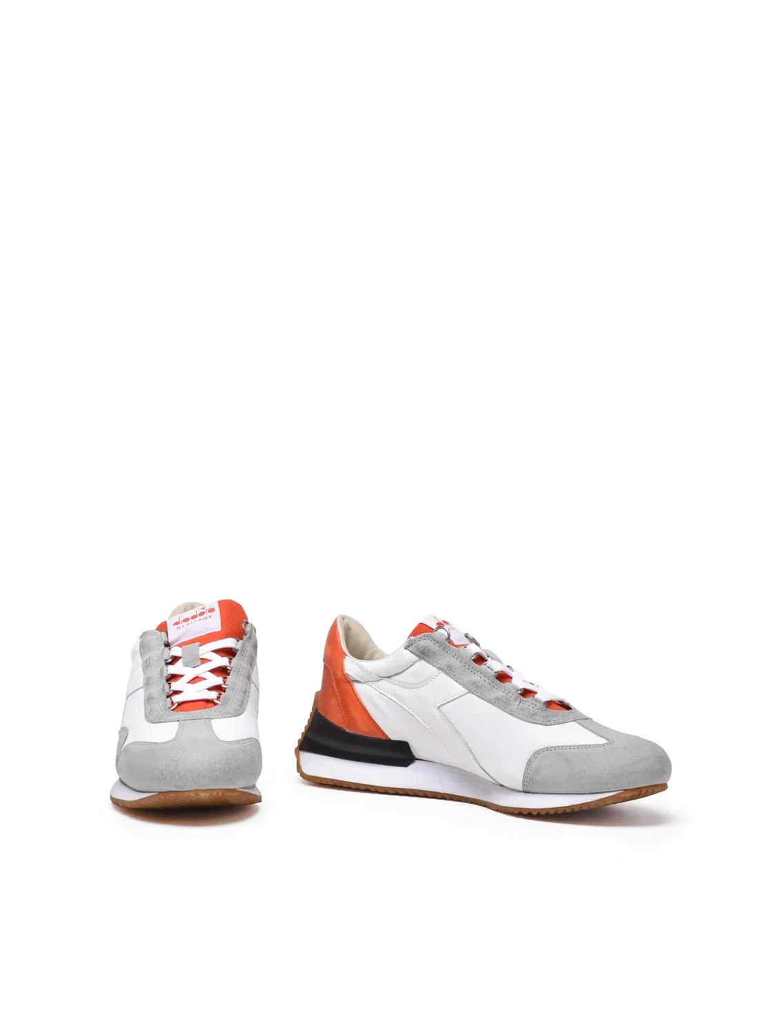 DIADORA HERITAGE Кроссовки Equipe из белой и серой кожи и полиэстера — фото 2