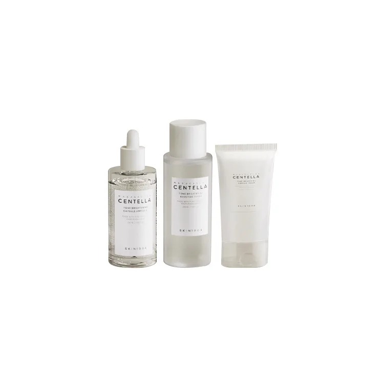 SKIN1004 Набор для ухода за кожей Pearl White Brightening Essence Ampoule, увлажняющий и подтягивающий, Three-Piece Set: Brightening Serums 100ml+Toner 210ml+Brightening Cream 75ml
