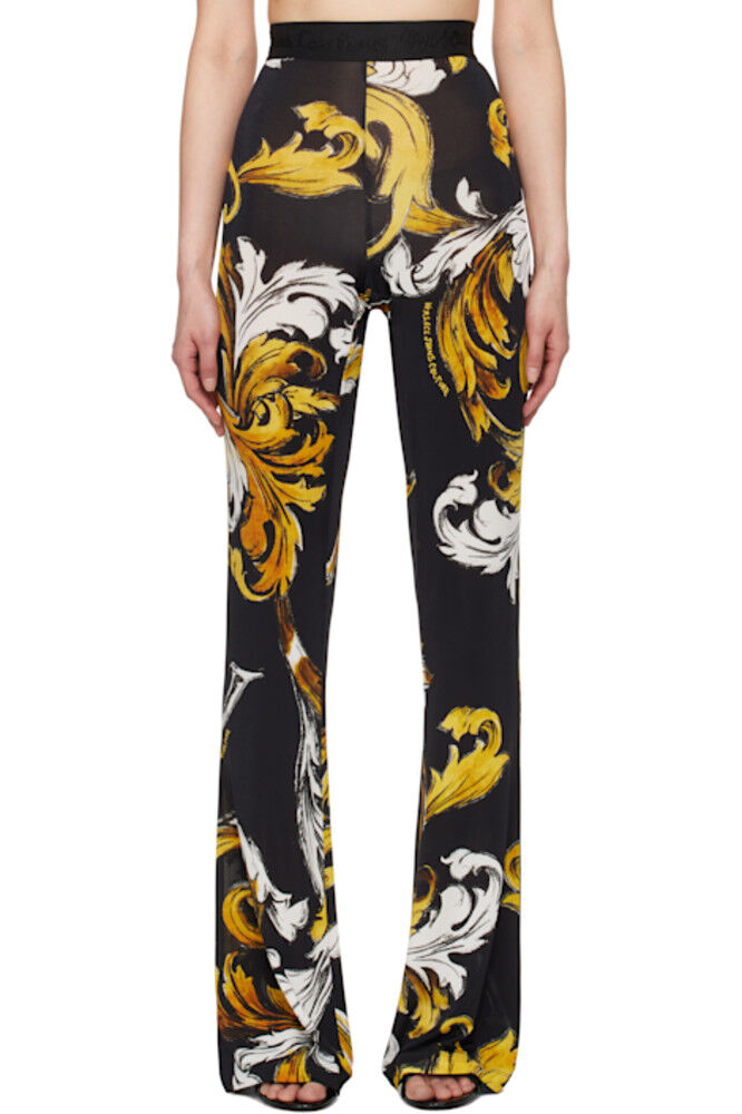 

Черные расклешенные леггинсы Versace Jeans Couture