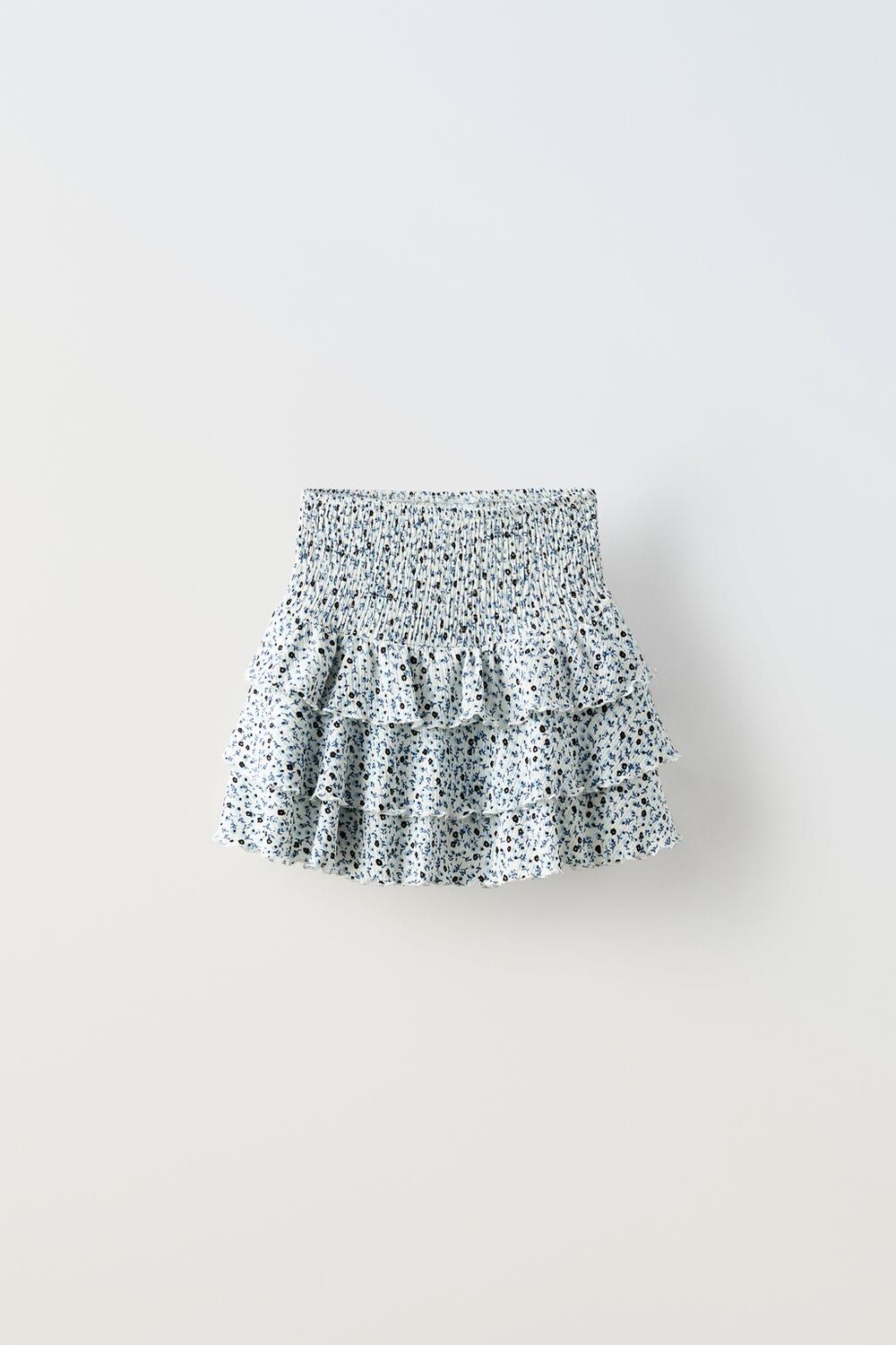 

Юбка с цветочным узором ZARA, синий