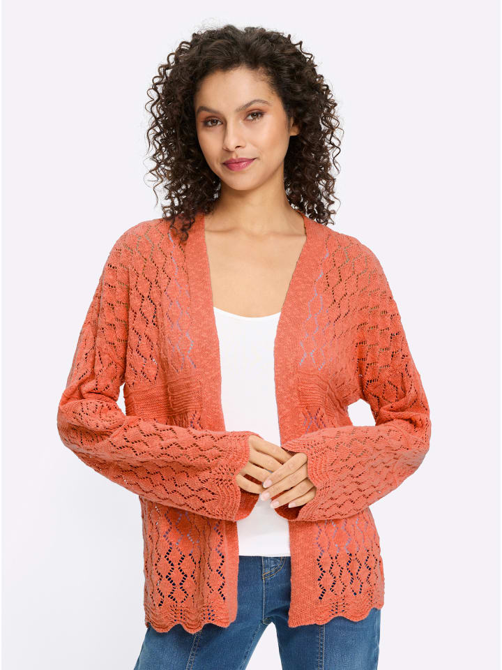 

Heine Ажурный кардиган цвета папайи