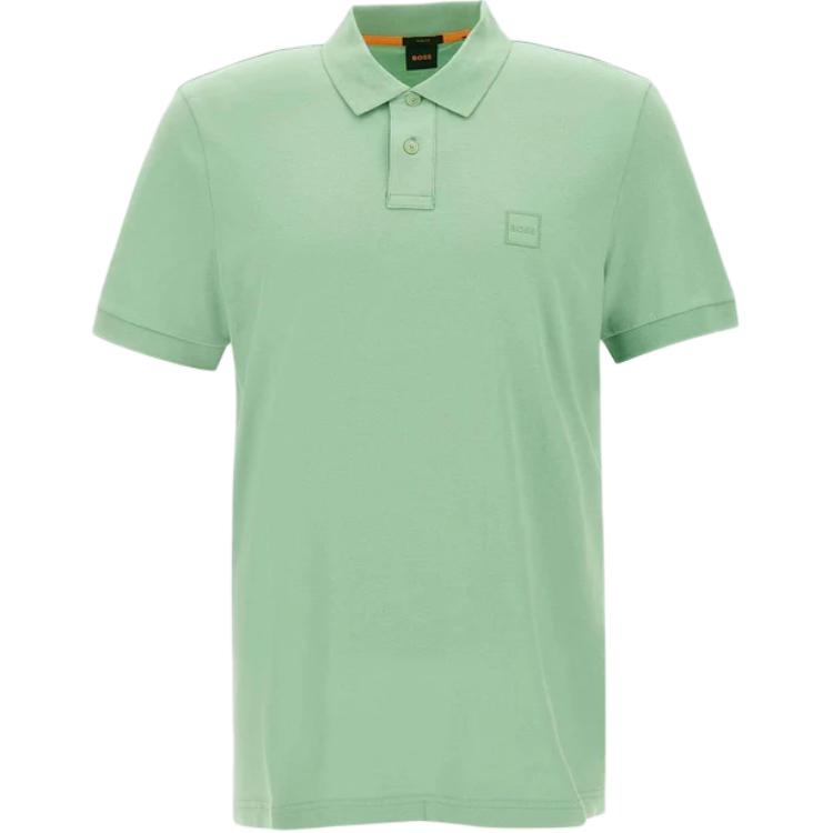 

Поло Boss с аппликацией логотипа HUGO BOSS, зеленый
