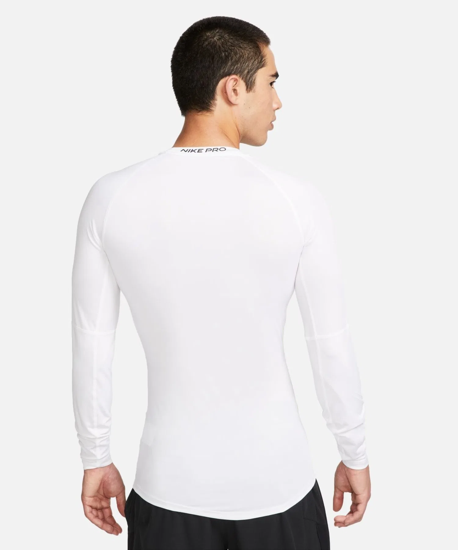 Мужская футболка Nike Pro DF с длинным рукавом белая — фото 3
