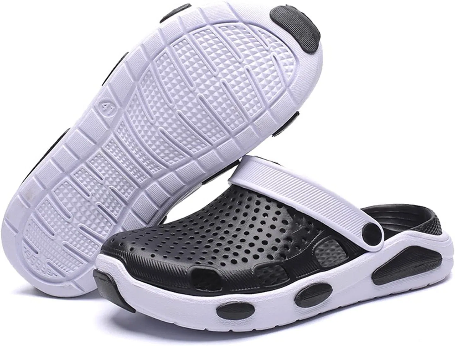 Sandalen Männer Männer Sandalen Sommerschuhe Gummi Сабо Herren Eva Garden Schuhe Schwarze Strand Flache Sandalen Slipperblau, 8,5 Великобритания Generic, Red — фото 2