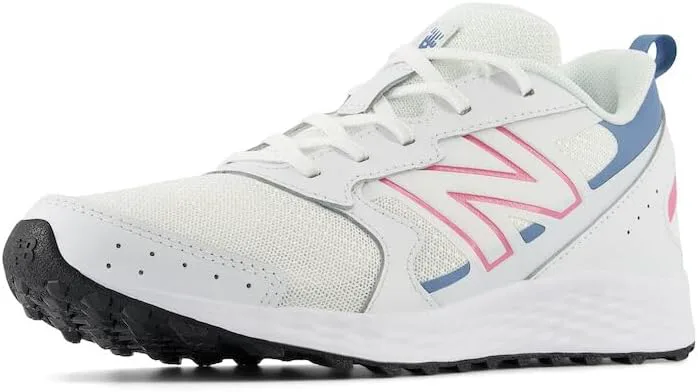 Кроссовки для бега New Balance Kids Fresh Foam 650 V1 на шнуровке, белый/розовый/синий — фото 4