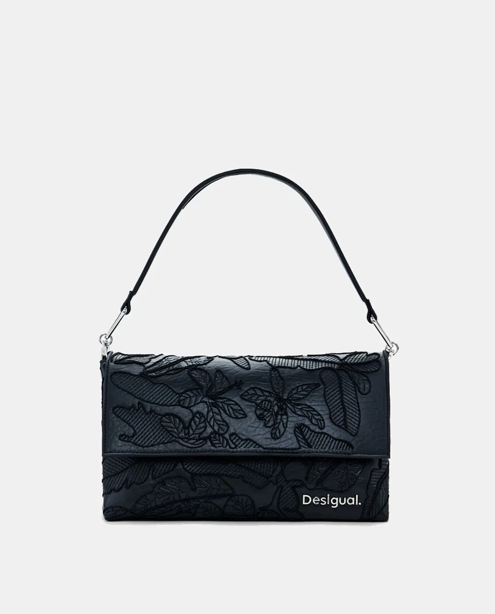 

Сумка через плечо с цветочным принтом Desigual, черный