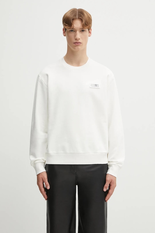 

Хлопковая толстовка Mm6 Maison Margiela, бежевый