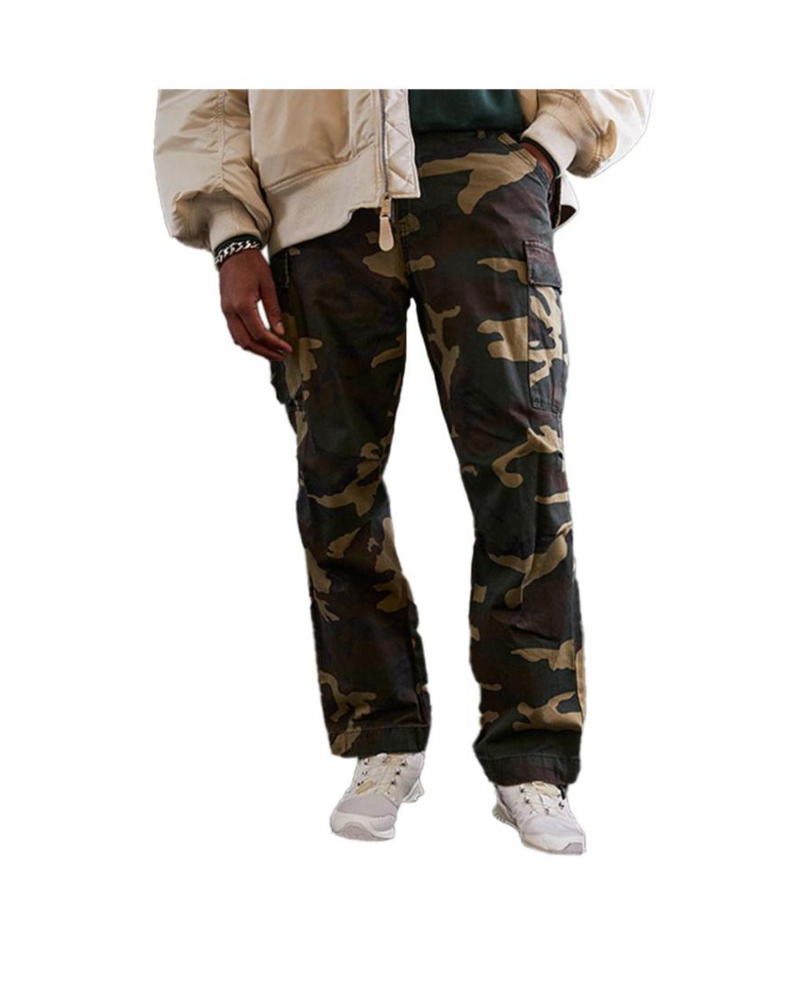 

Мужские хлопковые спортивные брюки Alpha Industries, Woodland camo
