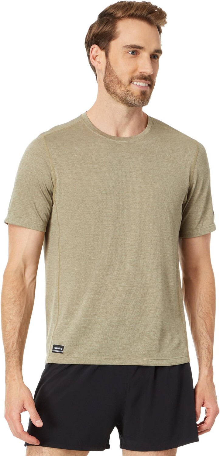 

Рубашка Saucony Stopwatch Short Sleeve, цвет Coffee Heather