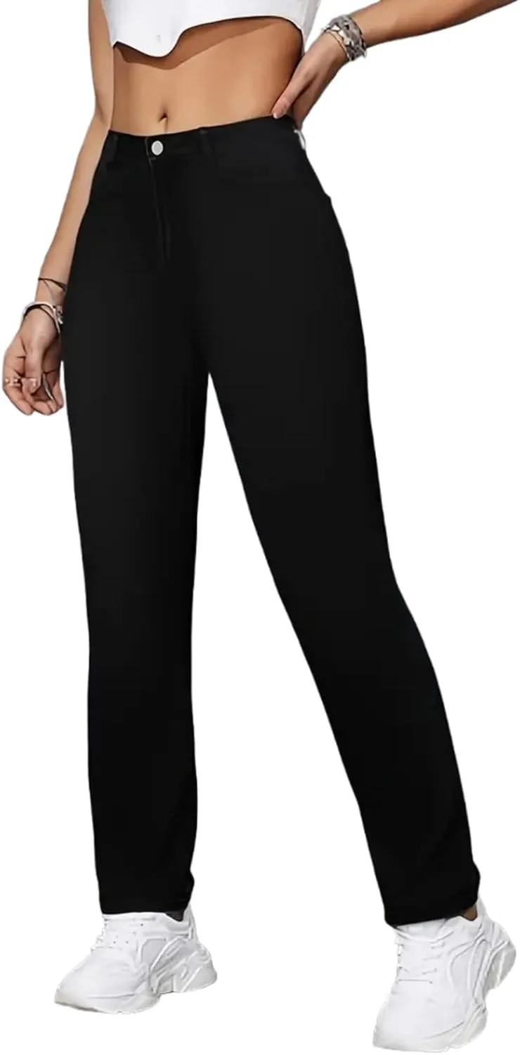 

Женские черные джинсы mid-rise bootcut stretch с уникальным дизайном на заднем кармане