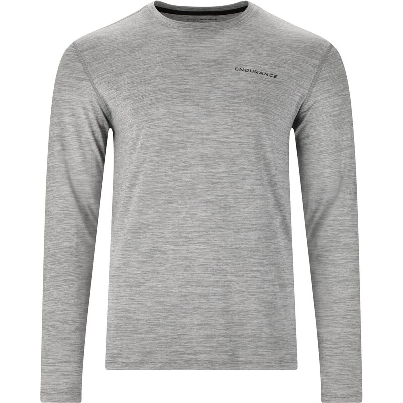 

T-Shirt abdon m melange l/s tee Endurance, серый