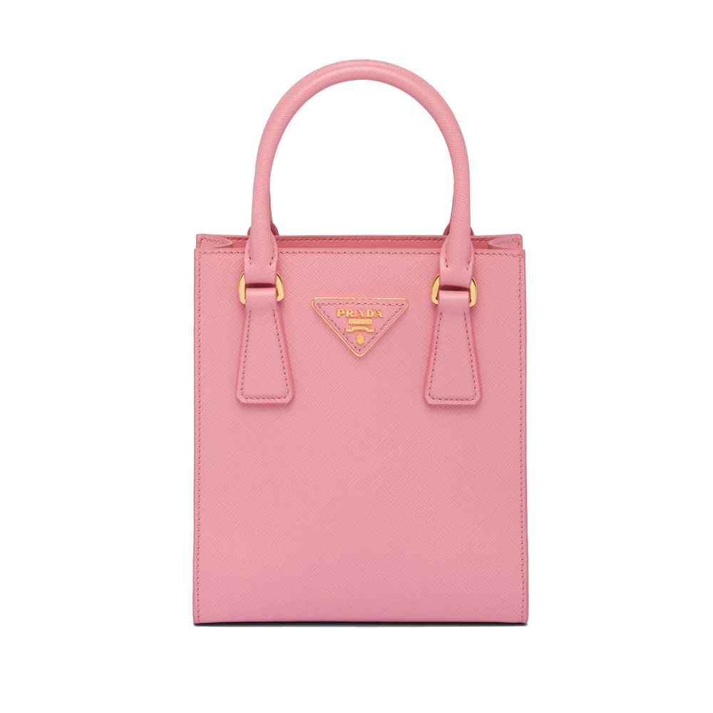 

Шикарная сумка Dual Wear из сафьяновой кожи Prada, розовый