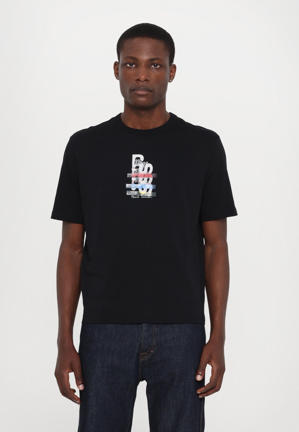 

Футболка с принтом ZEBRA PS Paul Smith, черный