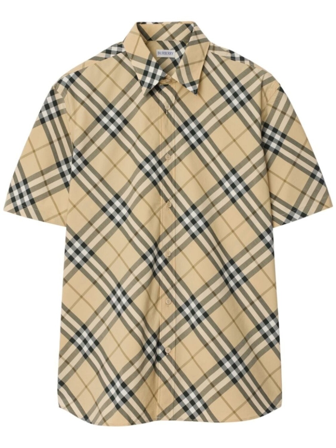 

Рубашка из хлопка в клетку Burberry, серый