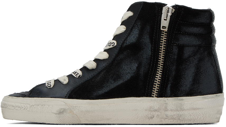 Эксклюзивные черные кроссовки Slide от SSENSE Golden Goose — фото 3