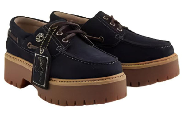 Кроссовки c.f. stead indigo suede stone street platform boat shoes 'dark blue suede' Timberland, синий — фото 3