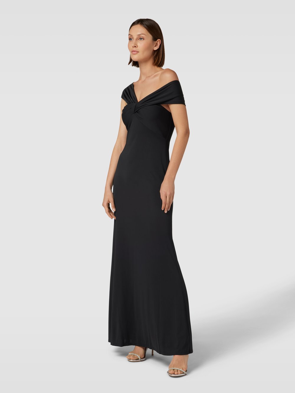 

Вечернее платье со сборками, модель 'MEIRNAY' Lauren Ralph Lauren, черный