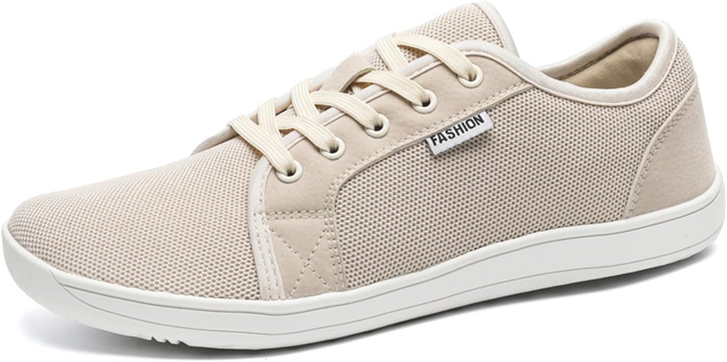 

Мужские минималистичные вязаные кроссовки с широкой подошвой и нулевым перепадом, шнуровкой, удобные для бега, прогулок и повседневной носки Glbdu, хаки