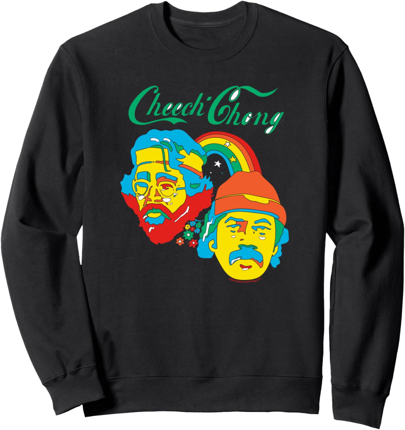 

Толстовка Cheech & Chong с психоделическими радужными лицами, черная, Черный, Толстовка Cheech & Chong с психоделическими радужными лицами, черная