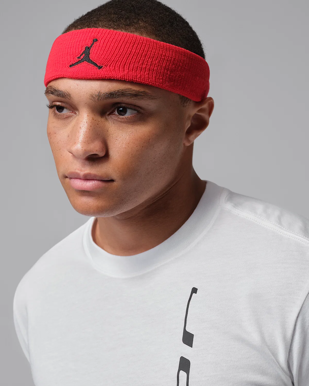 Мужская футболка Dri-FIT Jordan Sport, White/Black/University Red — фото 3