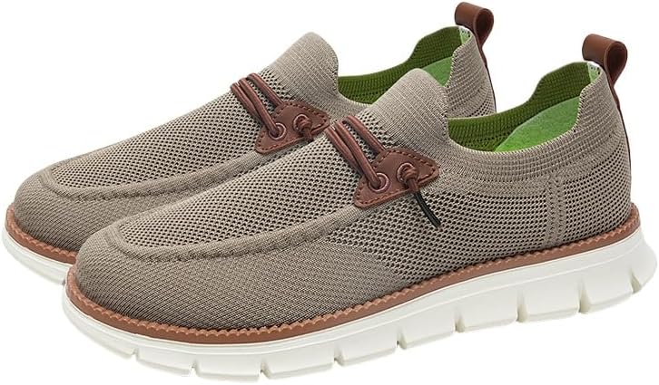 

Мужские слипоны-кроссовки, легкие, с нескользящей подошвой, прогулочные, сетчатые, деловые оксфорды, мягкие лоферы для офиса Xjypuu2, хаки