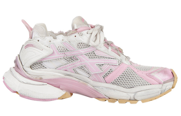 Кроссовки runner sneakers 'white baby pink mesh and nylon' Balenciaga, розовый — фото 2