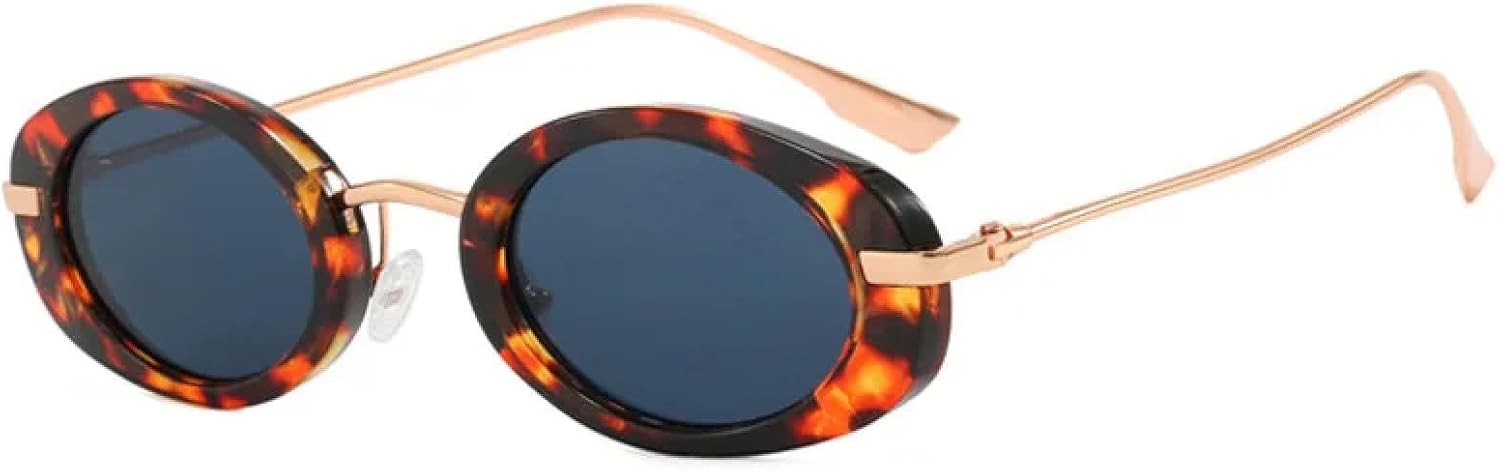 

Солнцезащитные очки с защитой от УФ-излучения UV400 | Металлический панк, овальные, с леопардовым принтом | Для женщин и мужчин, для занятий спортом на открытом воздухе и вождения DSVIGF, Leopard-black