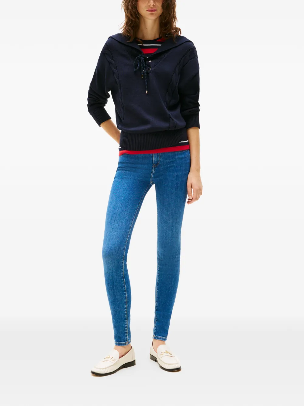 Узкие джинсы с пятью карманами Tommy Hilfiger, синий — фото 2