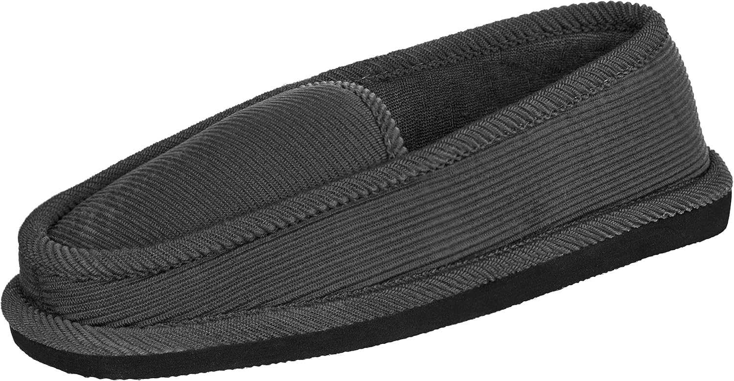 

Мужские домашние тапочки из вельвета, мокасины, лоферы с легким надеванием CLOVERLY, серый